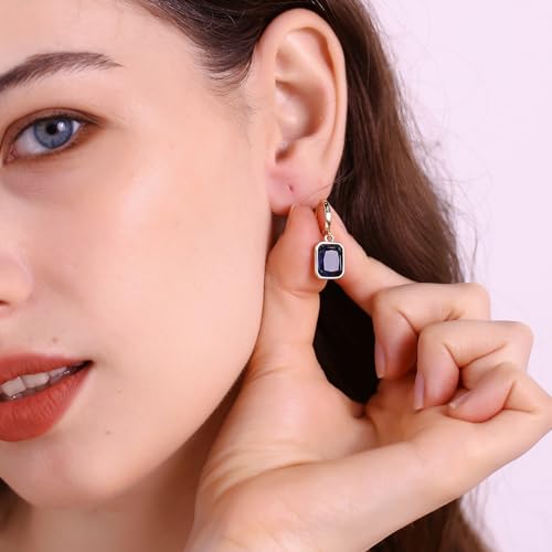 Birthstone Crystal Hoop Earrings, Gold Small Dainty Birthstone Drop Earrings Huggie Hoop for Wedding Birthday Everyday Wear3