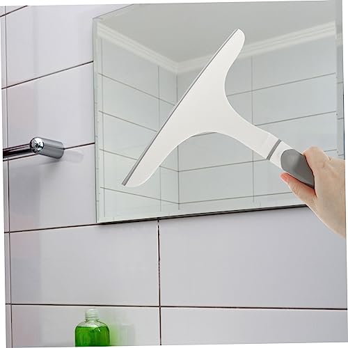 Image of CHILDWEET Multi-Functional Shower Squeegee for Window and Glass Cleaning Plastic Tool for Mirrors Walls Windows Short Rod Design for Efficient Stain Removal