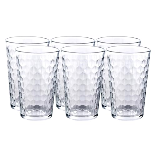 GRÄWE Lot de 6 verres à long drink, 200 ml, motifs, cocktails, passe au lave-vaisselle