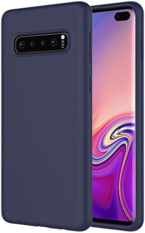 Silicone Case Compatible Galaxy S10 Plus,Liquid Silicone Gel Rubber Shockproof Protective Case Full Body Thick Case for Samsung Galaxy S10 Plus 6.4’’ (Navy Blue)