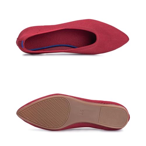 Image of Frank Mully Womens Pointed Toe Flats Knit Dress Shoes Comfort Women Shoes Softable