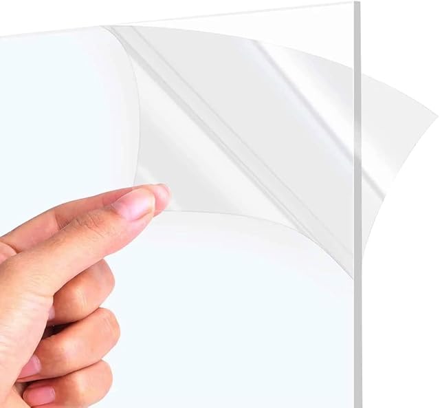 BUZIFU 10 Pcs Transparent Acrylic Sheets 10 x 8 Inch Plexiglass Plastic Sheet 1mm Thick Clear Acrylic Sheets Glass Painting Acrylic Panel for Picture Frame Glass Replacement Project Display DIY Craft