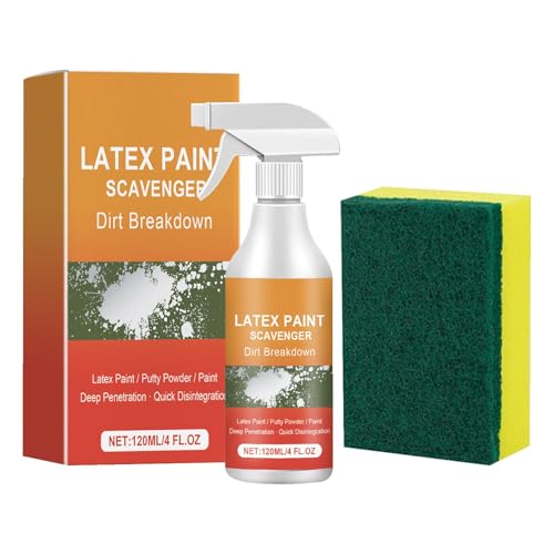 Dissolvant de peinture au latex, dissolvant de peinture sèche - Décapant de peinture en aérosol de nettoyage - Diluant de peinture, liquide pour enlever le vernis à l'éponge, dissolvant de peinture