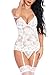 Evelife Mujer Sexy Conjunto de Lencería, Correa Trasera Sexy Encaje Ropa Interior...
