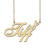 Picture of HUAN XUN Custom Gold Plated Tiff Necklace Personalized Name Necklace for Women Choker Jewelry Gift