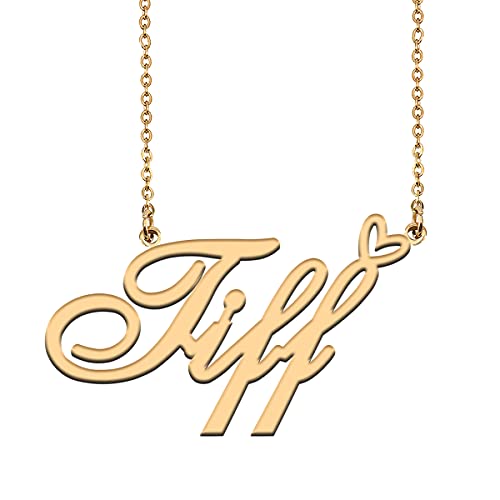HUAN XUN 18K Gold Plated Tiff Necklace for Women Charm Heart Pendant