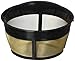 One-All Gold Tone Basket Filter Permanent, Universal Designed To Fit Most Coffee Makers Stainless St