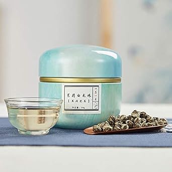 1.8 oz 50 g High Quality Jasmine Tea Chinese Tea Mari Dragon Pearl White Dragon Pearl Marika Tea Green Tea