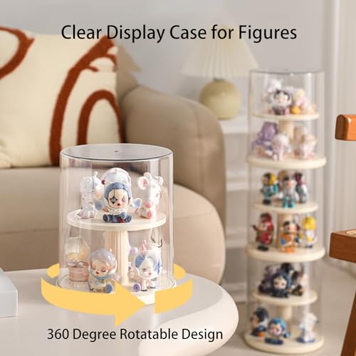 ZZFENGKR Clear Figures Display Case with Rotatable Stackable Figures Blind Box Doll Display Stand for Pop Mart Lego Collectibles Action Figures by ZZFENGKR - Image 3