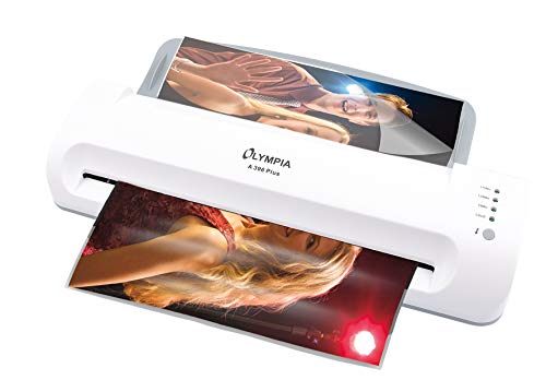 OLYMPIA - A 396 Plus laminator A3 zestaw foliowy do laminowania na gorąco i zimno - w zestawie folia do laminowania A3 - szybkie, gładkie laminowanie do szkoły, biura i domu