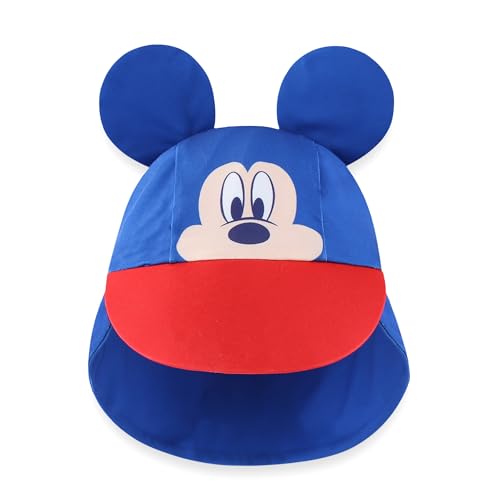 Disney Mickey Mouse Baby Boys UPF 50+ Rash Guard, Swim Trunks and Sun Hat with Ears 3 Piece Bathing Suit Set for Infants3