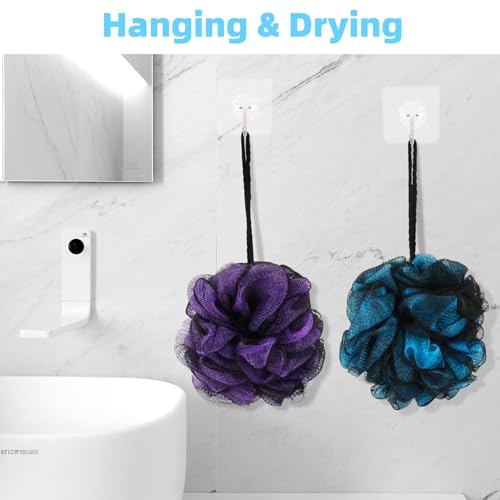 Chuya 4 Pack Shower Loofahs Sponges 70g Large,Bath Sponge Loofah Body Scrubber Balls for Family Washing — view 4