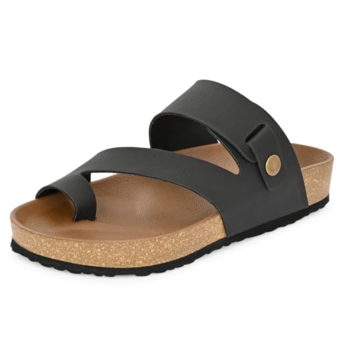 Image of Centrino Men's Berkin-Style Slip-On Sandals | Open Toe Design | Soft PU Footbed | Lightweight & Comfortable | Arch Support | On-Grip Sole | Casual Outdoor Wear (9212)
