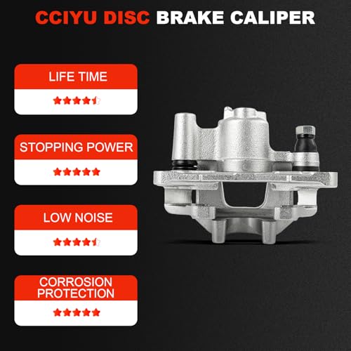Image of cciyu Rear Right Disc Brake Caliper Assembly with Bracket For Lexus For ES300 V6 3.0L 2000-2001, For Toyota For Camry V6 3.0L 2000-2001 Replace# 19B2610 Rear Passenger Side