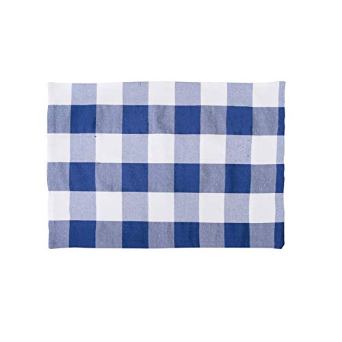 Navy & White 2 Side Cotton Buffalo Check Farmhouse Placemats Set Of 4 Heat Resistant Dining Table Place Mats For Kitchen Table, 12 X 18 Inches #TOP1