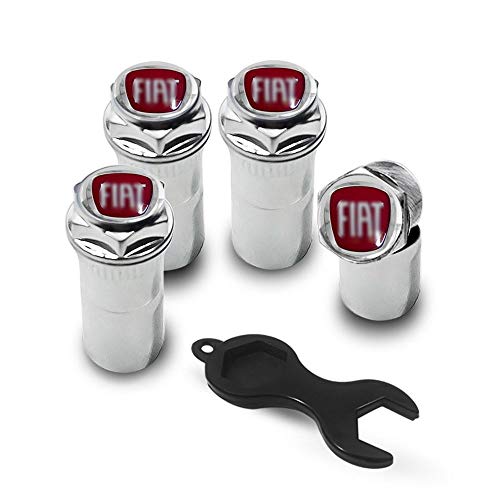 Tampa Bico Pneu Válvula Antifurto Cromado Uno Vermelho