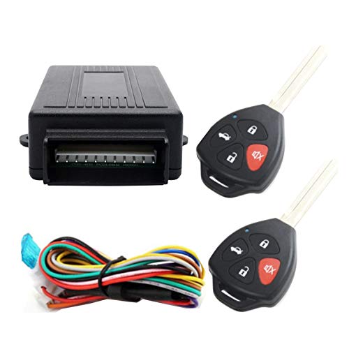 Style11 - Kit per chiusura centralizzata dell’auto con telecomando, universale, con scatola di controllo, 2 telecomandi di ricambio per chiusura centralizzata dell’auto