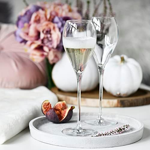 KROSNO Prosecco glasses | Capacity: 225 ml | 2 glasses in set | Elegant, Premium, For sparkling wine, Durable, Fade-resistant, Perfectly transparent| Ideal for special occasions