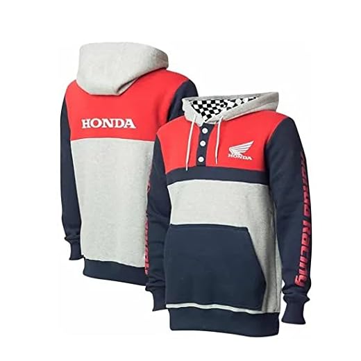 Moletom Masculino Hidrorepelente Honda Verm/Azul/Cza - Tam M