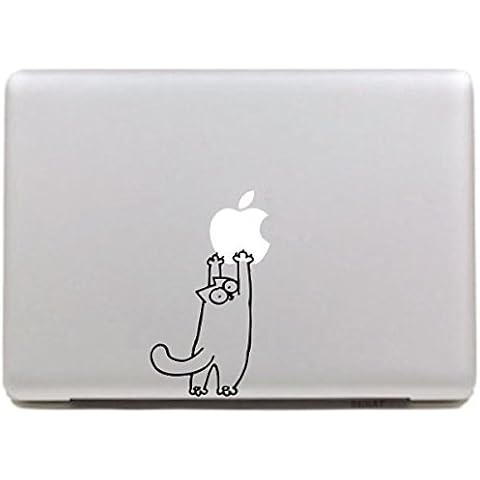 VATI Hojas desprendibles Fat Cat Sticker para MacBook Cover