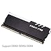 EZDIY-FAB 12V RGB Memory RAM Cooler,RGB DDR Heatsink(Compatible with Aura Sync,Mystic Light Sync,Polychrome) Black-2 Pack