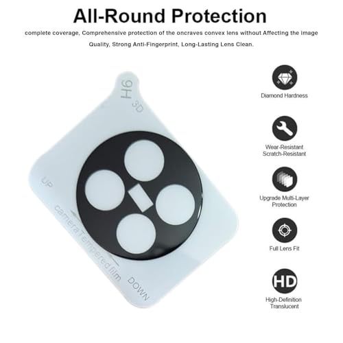 Image of DD SON Back Camera Lens Protector Tempered Glass For Xiaomi 14 Civi 5G | Case Friendly with Edge to Edge Coverage and Easy Installation Kit, Pack of 1
