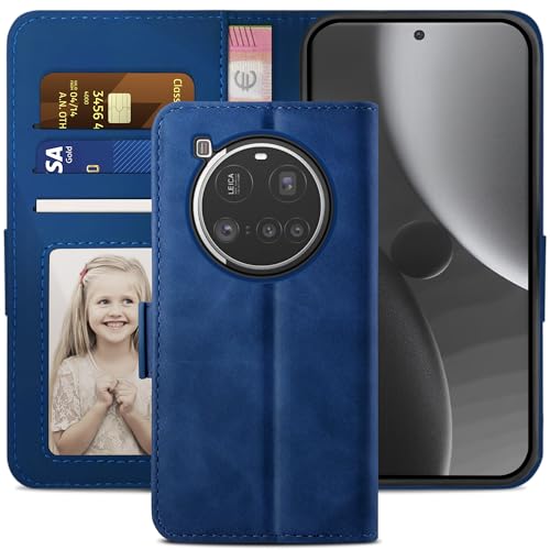 YATWIN für Handyhülle Xiaomi 15 Ultra Hülle Premium Schutzhülle Klappbar für Xiaomi 15 Ultra Hülle Leder mit Kartenfach Ständer Magnet Handytasche Klapphülle für Xiaomi 15 Ultra Case Blau