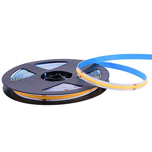 Image of 384Led /m 16.4ft COB Flexible LED Strip Light DC12V /24V Bendable Tape (24V, Orange)