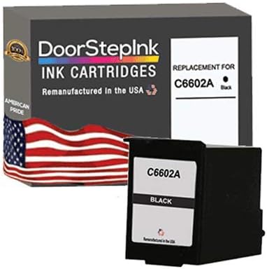 DoorStepInk C6602 Cartucho de tinta remanufacturado negro de repuesto para HP C6602, compatible con NCR 5873587458875888 Personas 707173,
