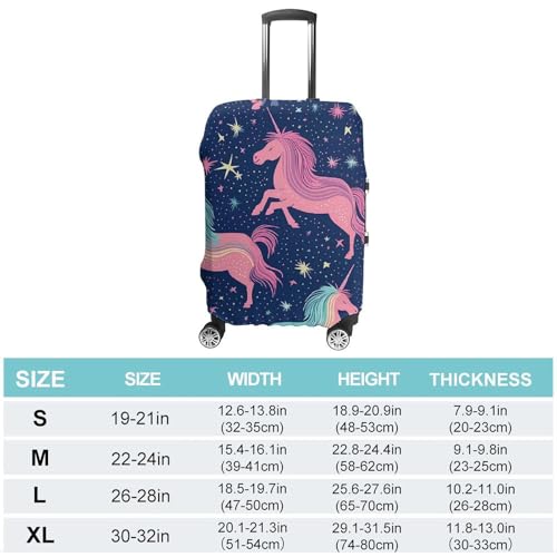 Travel Luggage Cover Elastic Suitcase Cover Cartoon Pattern Luggage Cover Anti-Scratch Suitcase Protector Washable Dustproof Baggage Cover Fits 18-32 Inch Luggages S2