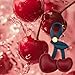 AOBIURV Cherry Bag Charm with Key Ring Cut Keychain Purse For Handbags Cherry Purse For Women
