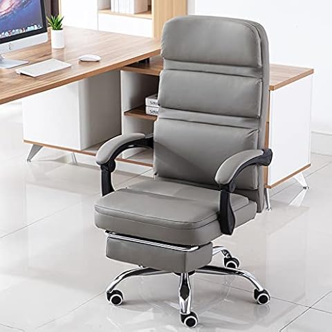 HQBL Ergonomic Executive Chair Office Chairs with High Backrest, PU Leather Desk Chair with Armrests, Height and Tilt Adjustable, Swivel Seat for Bedrooms, at Home Cover