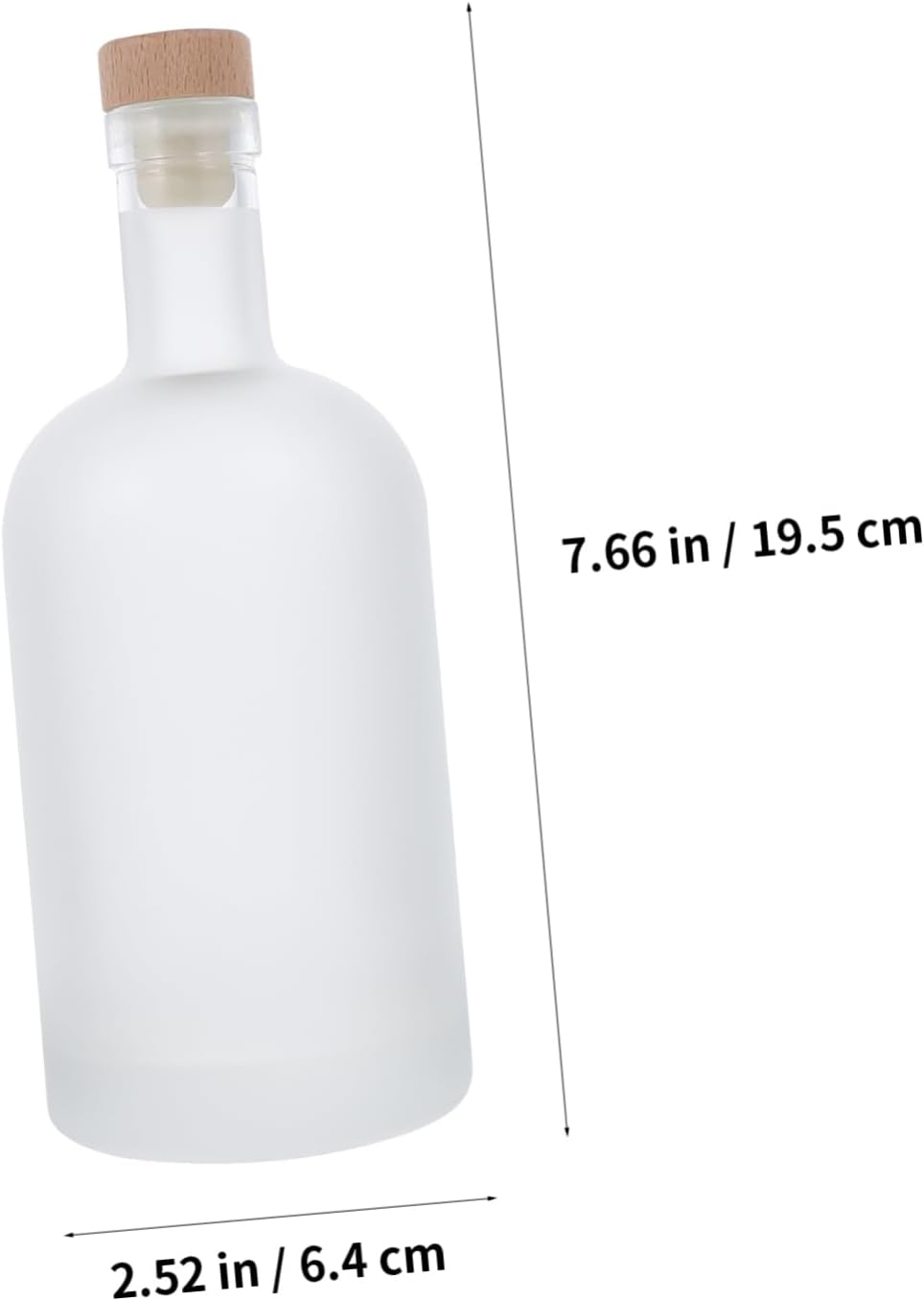 TIDTALEO 2pcs Sealed Wine Bottles Frosted Storage for Homemade Fruit Wine Cork Stopper Portable Beverage Bottles for Picnics and Events