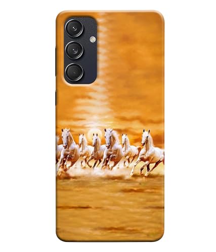 Image of Horse Running Painting Printed Hard Back Case Cover Compatible for Samsung Galaxy M55 5G / M55S / F55 5G (Multicolor) - D1667
