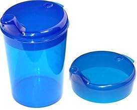 Medi-Inn+ Beak Tumbler 250 ml Set 1 Bottom + 2 Lids (1 Piece 12 x 10 mm U.1 Stück 4 x 4 mm) in Various Colours Blue Trinköffnung: 4 x 4 mm
