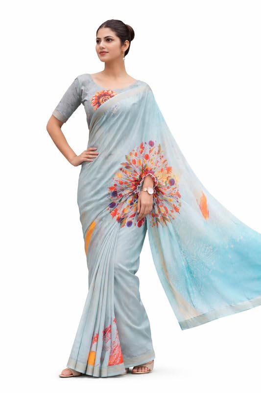 Minu Fashions Ready to Wear Pure Cotton Digital Printed Saree - Review, Price and Buying Guide