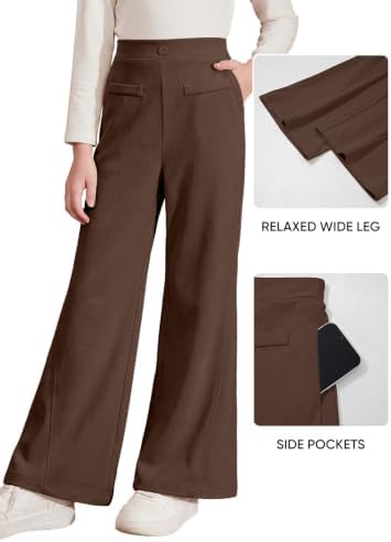 blibean Girls Corduroy School Uniform Pants Wide Leg Dress Bottom Size 6-15 — 사진 5