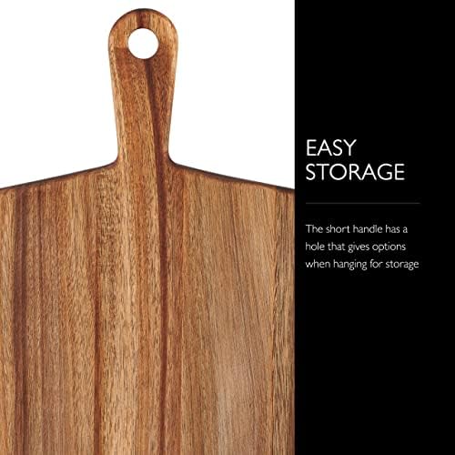 Cole & Mason H722132 Barkway Medium Chopping Board With Handle | Wooden Board/Cutting Board/Serving Board | Acacia Wood | (L)460mm x (W)270mm x (D)20mm | Not Suitable For The Dishwasher