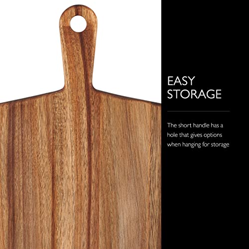 Cole & Mason Barkway Medium Chopping Board with Handle, Acacia Wood Double Sided Wooden Board/Cutting Board/Serving Board, (L) 460 mm x (W) 270 mm x (D) 20 mm, Not Dishwasher Safe - Image 4