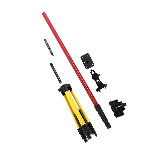 lyrlody Teleskopstange, Teleskop-Stützstange aus Edelstahl mit Verstellbarer Basis, 114 Bis 388 Mm Länge, Stabiles Stativ, Installationshalterung für Vermessungsprojekte im