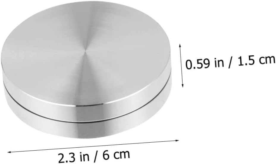 MAGICLULU 4pcs Rotating Turntable Bearing Base for Cake Decoration and Food Display Aluminum Alloy Lazy Accessory Multifunctional and Sturdy Design for Dining Tables