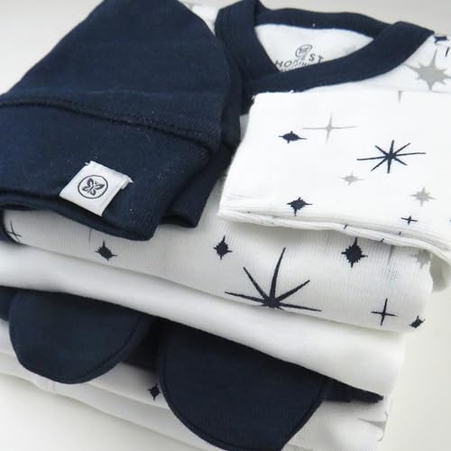 HonestBaby Multipack Gift Bundle Sets Mix Match Outfits 100% Organic Cotton for Newborn Infant Baby Boys, Girls, Unisex2