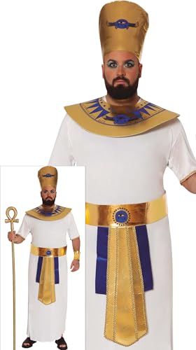 Costume de Pharaon Adulte Taille XXL T-shirt Pantalon Col Ceinture Or