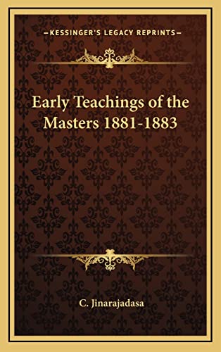 Early Teachings of the Masters 1881-1883