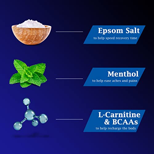 Dr Teal's Pure Epsom Salt, Performance Soak With Menthol, L-Carnitine, & Bcaas, 4 Lbs (Packaging May Vary) #TOP1