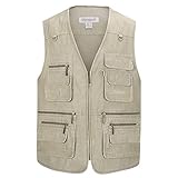 Flygo Men's Fishing Multi Pockets Plus Size Photography Outdoor Climbing Causual Tactical Multi Use...