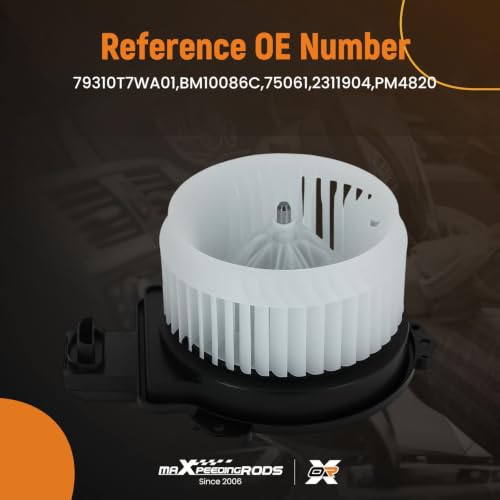 Image of maXpeedingrods 700337 HVAC Heater Blower Motor for Honda HR-V 2016-2022 | 1.8L l4 Gas SOHC Naturally Aspirated w /Fan Cage # 79310T7WA01 BM10086C PM4820, Stronger Airflow, Lower Noise