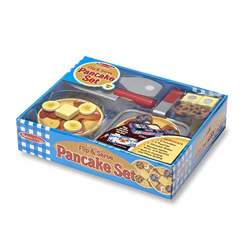 Melissa & Doug Flip And Serve Pancake Set (19 Pcs) - Wooden Breakfast Play Food #TOP6