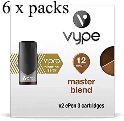 12x Vype ePen3 pods VPro Master Blend 12m - 6 Packets (12 pods) TPD Compliant