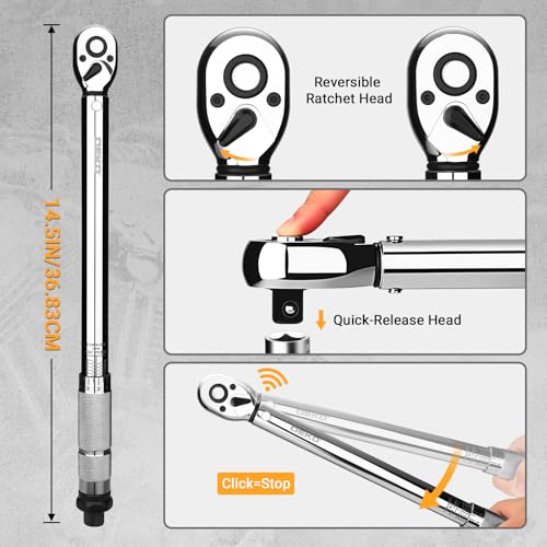 DEKOPRO 3/8-Inch Click Torque Wrench